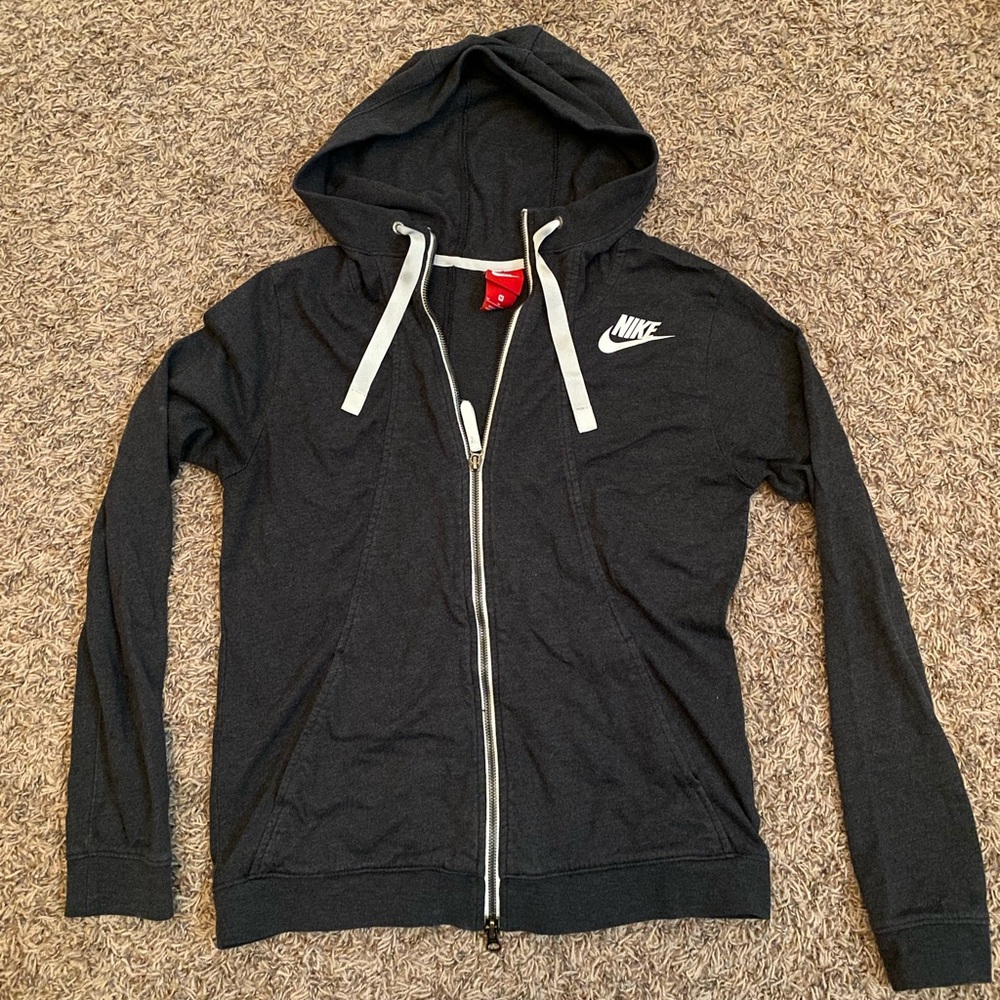 Nike Women's Black Zip-Up Hoodie